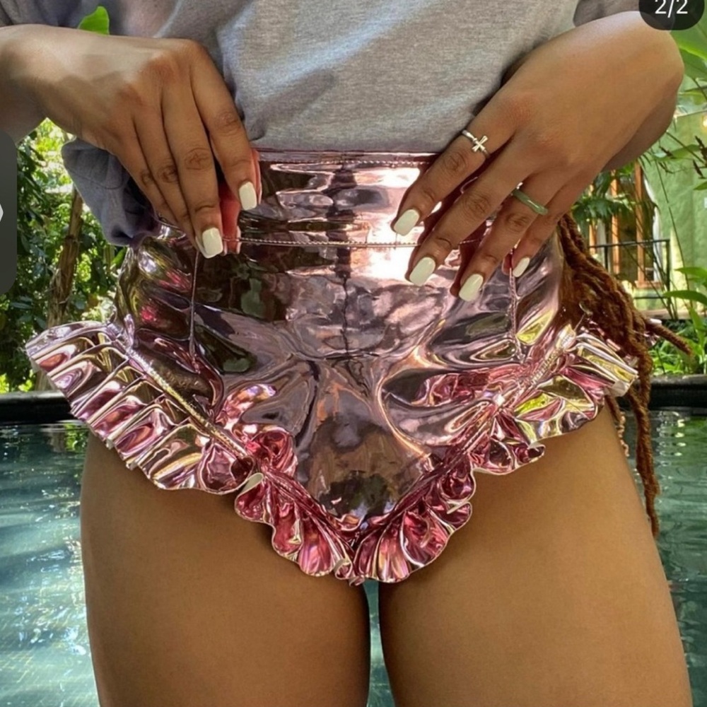 Char Workroom patent leather shorts